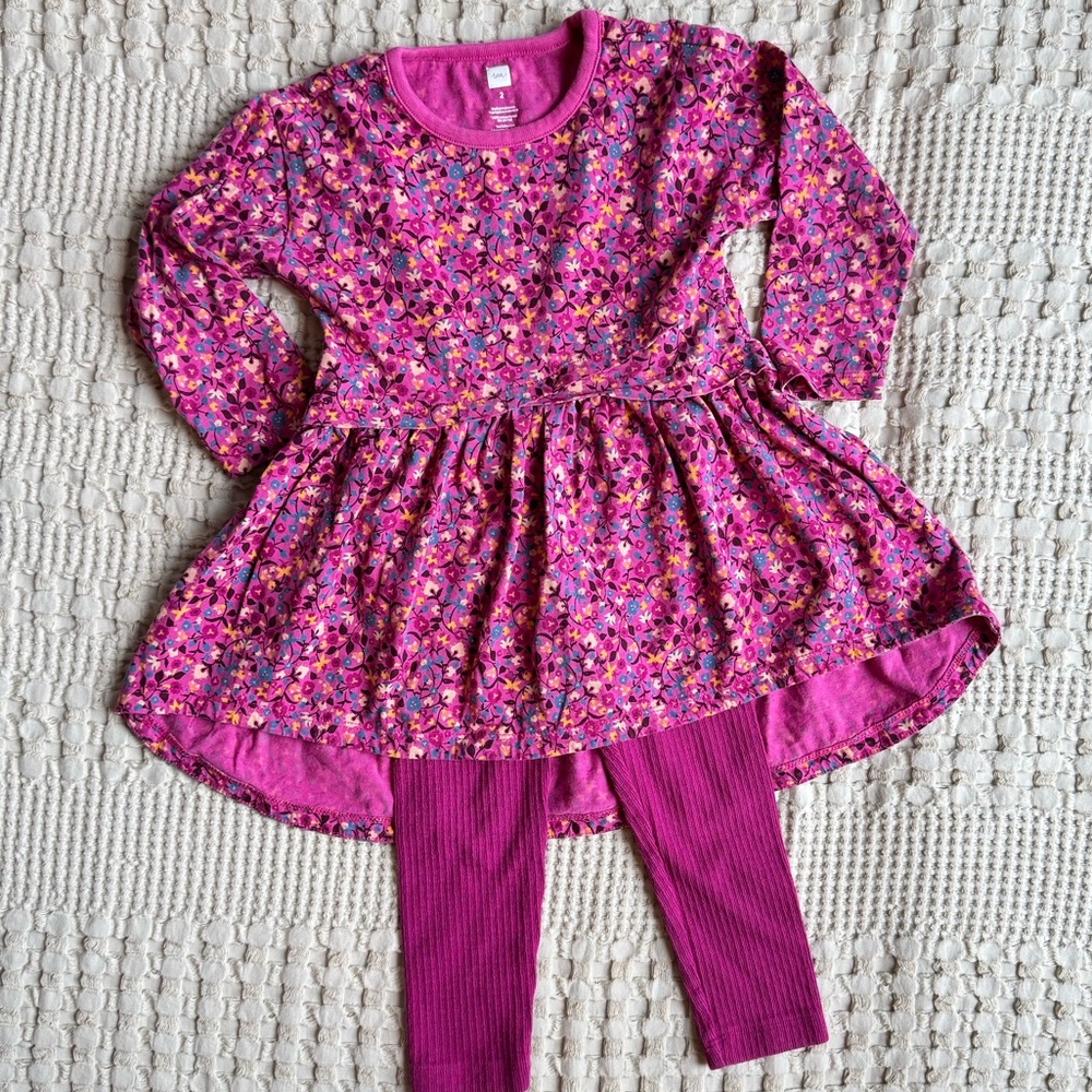 Tea Collection Floral Dress with Matching Leggings